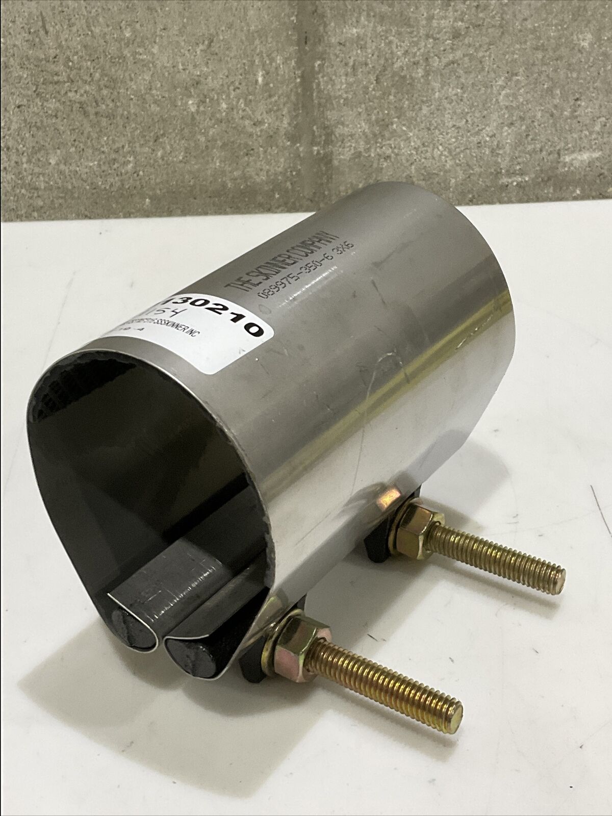 THE SKINNER CO 089975-350-6 PIPE REPAIR CLAM 3” X 6” STAINLESS STEEL 476