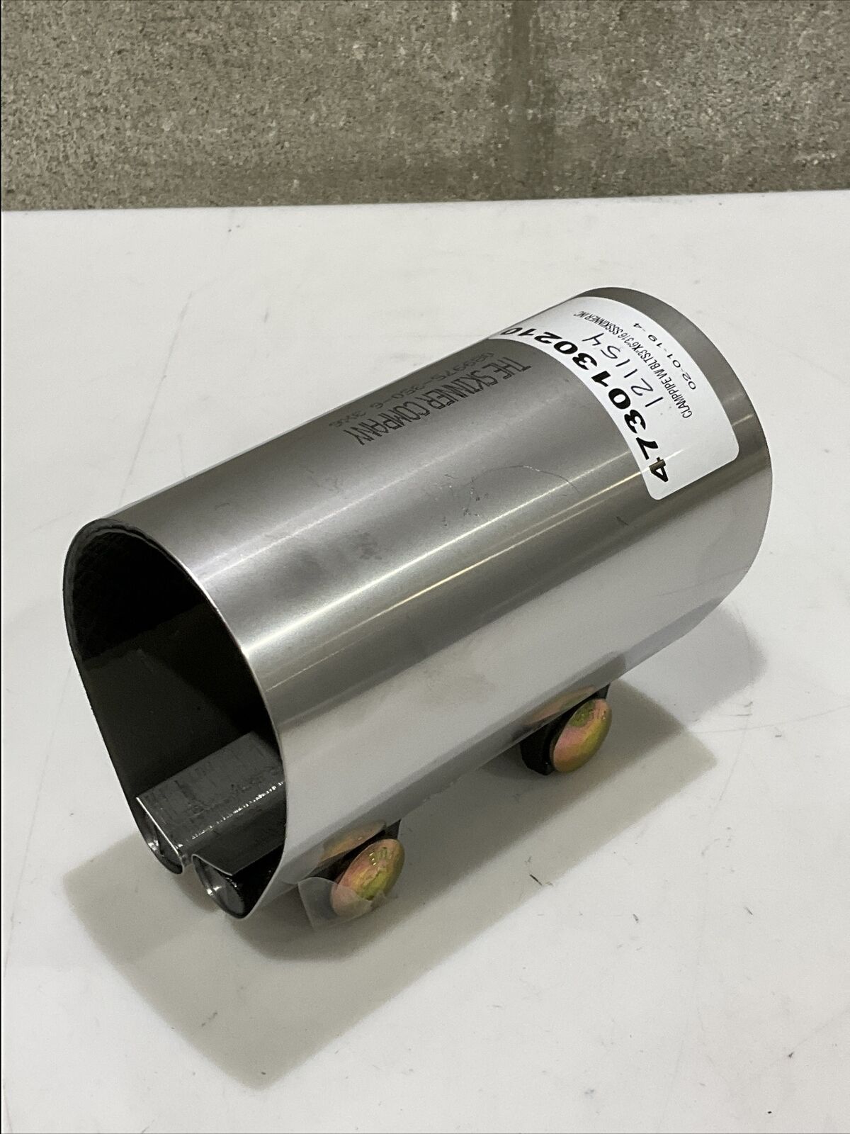 THE SKINNER CO 089975-350-6 PIPE REPAIR CLAM 3” X 6” STAINLESS STEEL 476