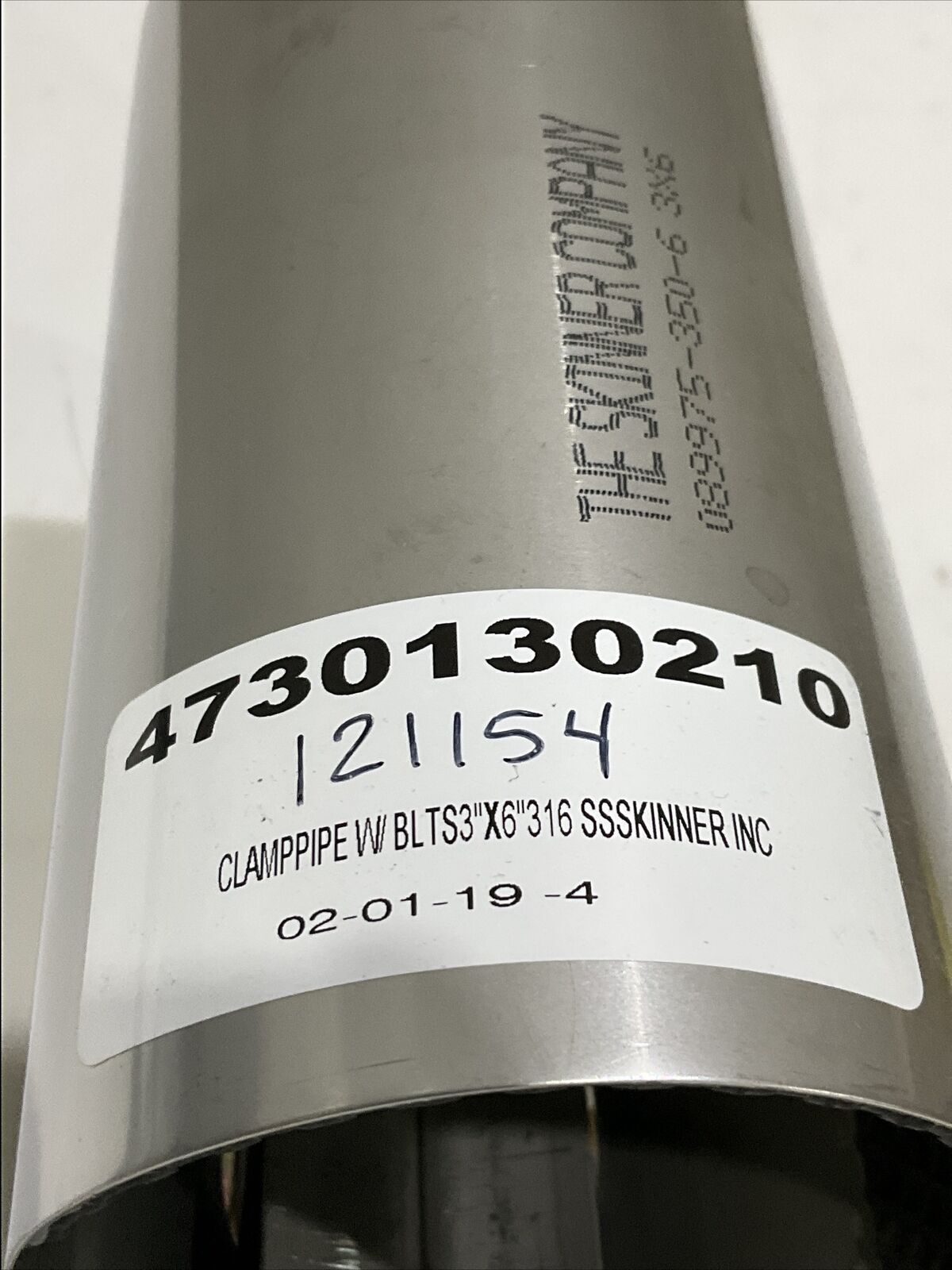 THE SKINNER CO 089975-350-6 PIPE REPAIR CLAM 3” X 6” STAINLESS STEEL 476