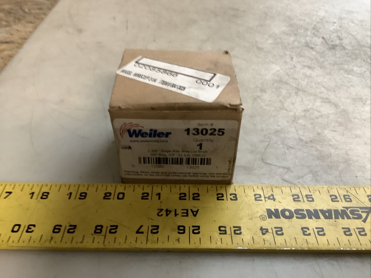 WEILER 13025 SINGLE ROW KNOT CUP BRUSH 2-3/4IN 5/8IN-11 NUT 476