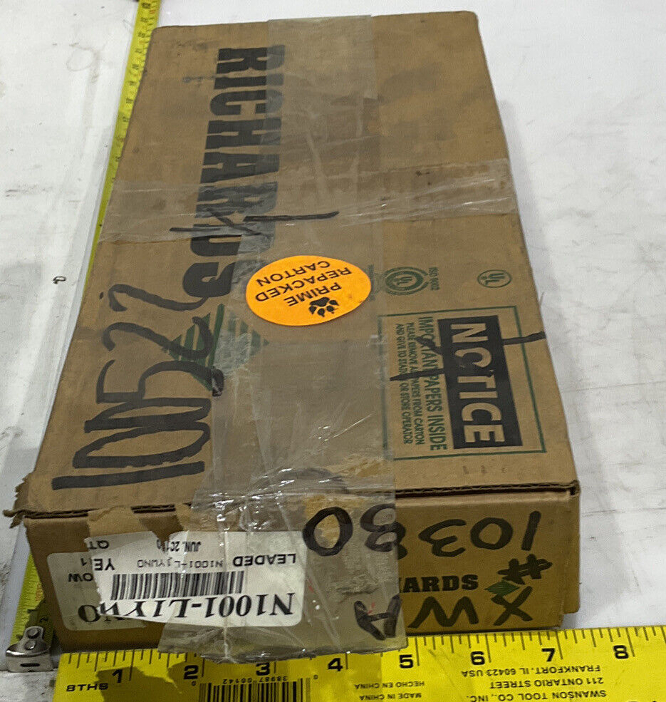 RICHARDS OPW N1001-L1YWNO YELLOW AUTOMATIC FUEL NOZZLE LEADED 476