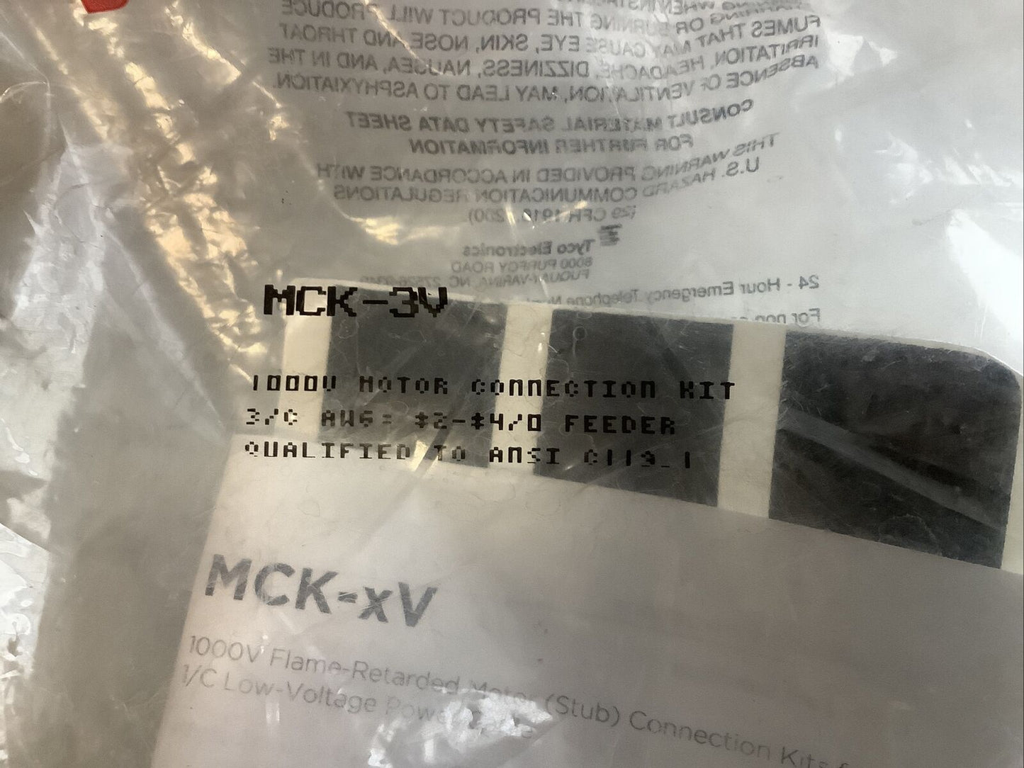 RAYCHEM MCK-3V MOTOR CONNECTOR KIT 476