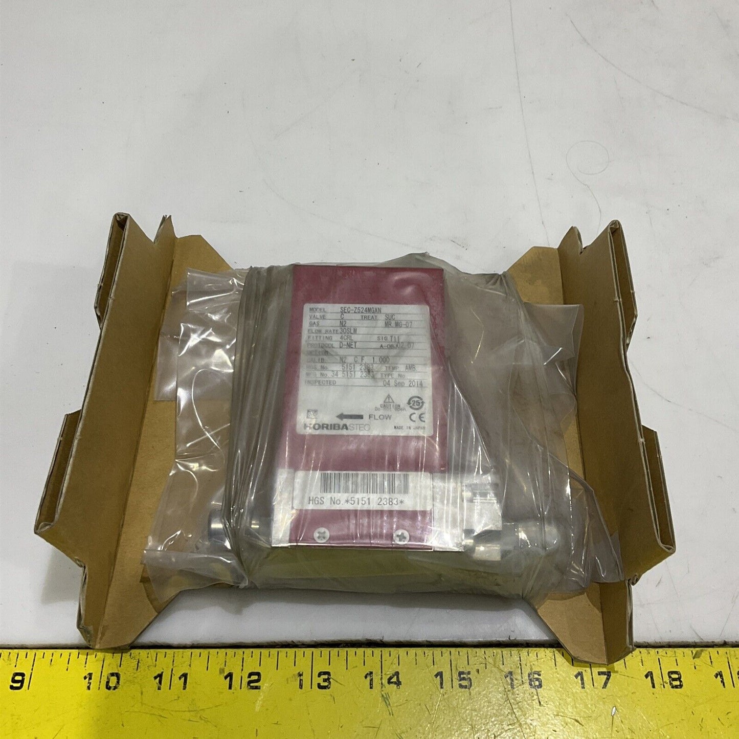 HORIBASTEC SEC-Z524MGXN 30SLM N2 ELECTRICAL MASS FLOW CONTROLLER VALVE 476