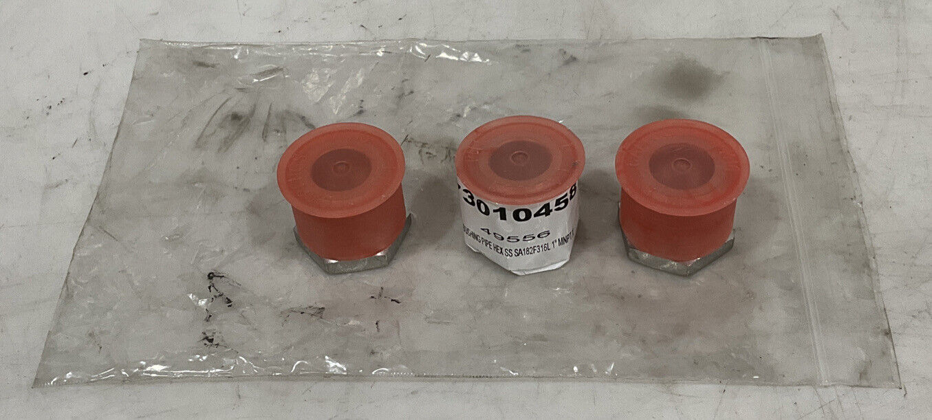 ASP SA182F316L BUSHING PIPE HEX SS F316/L Z4K A182 1”X1/2” LOT OF 3 476