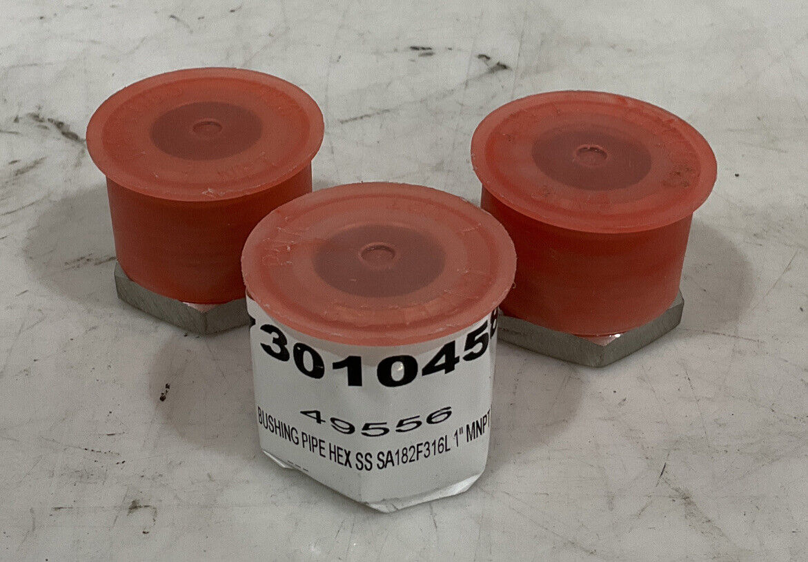 ASP SA182F316L BUSHING PIPE HEX SS F316/L Z4K A182 1”X1/2” LOT OF 3 476