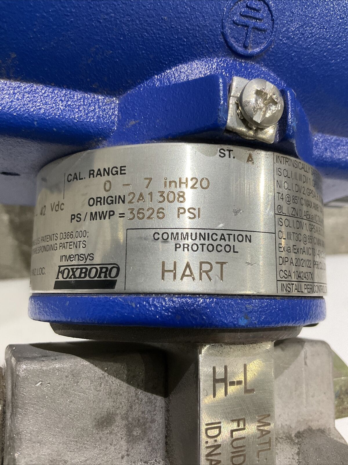 FOXBORO IDP10-T22A21F-L1T DIFFERENTIAL PRESSURE TRANSMITTER 476