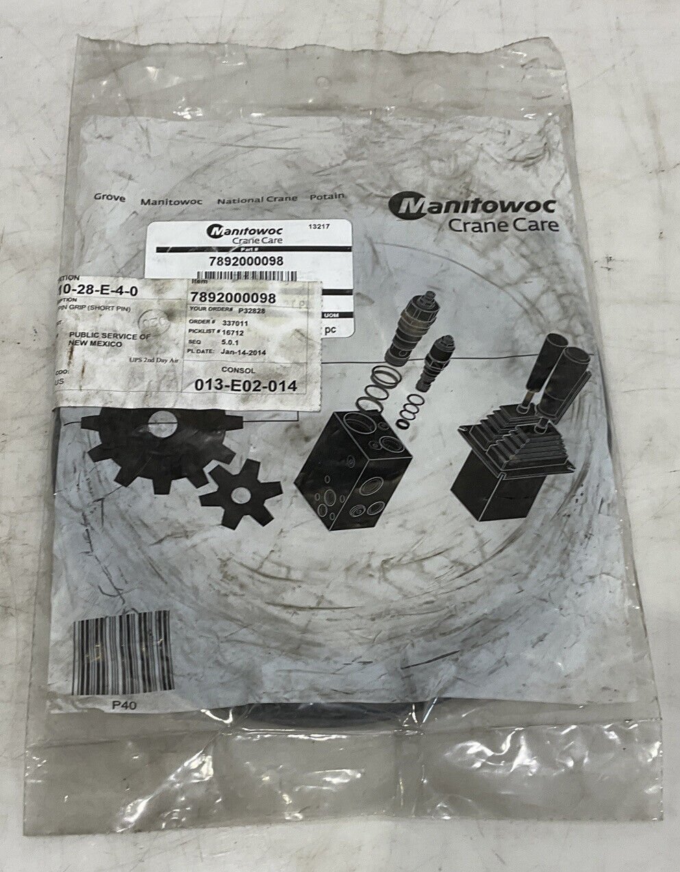MANITOWOC 7892000098 WIRE PIN GRIP 476