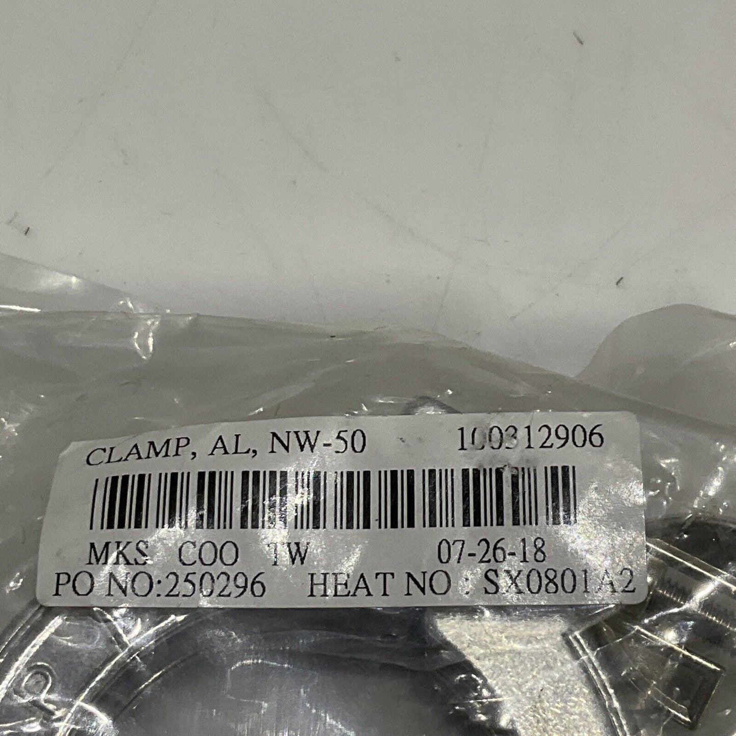MKS NW-50 250296 AL CLAMP LOT OF 4 CDM