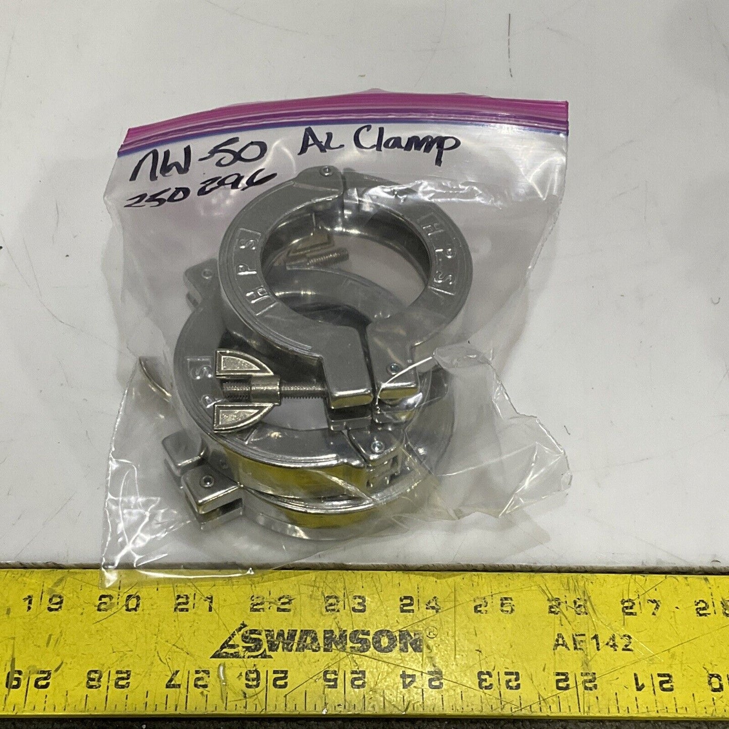 MKS NW-50 250296 AL CLAMP LOT OF 4 CDM