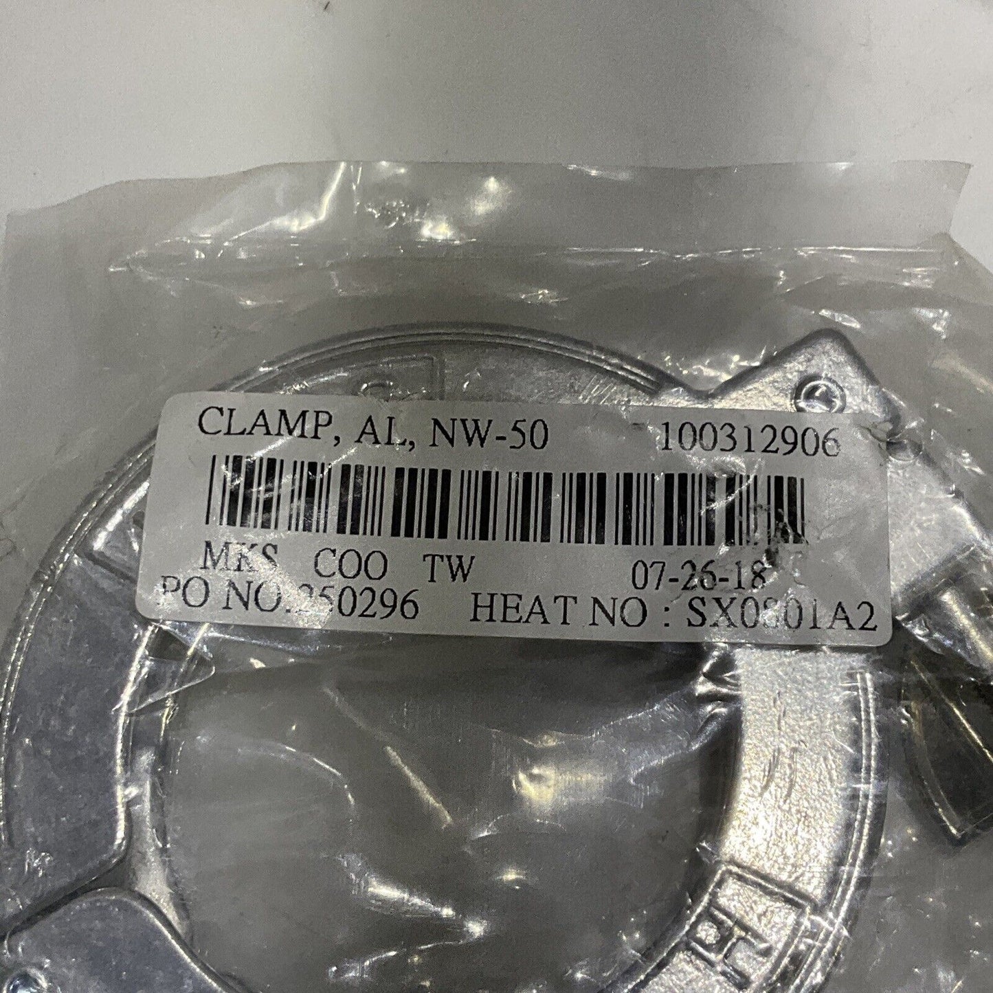 MKS NW-50 250296 AL CLAMP LOT OF 5 CDM