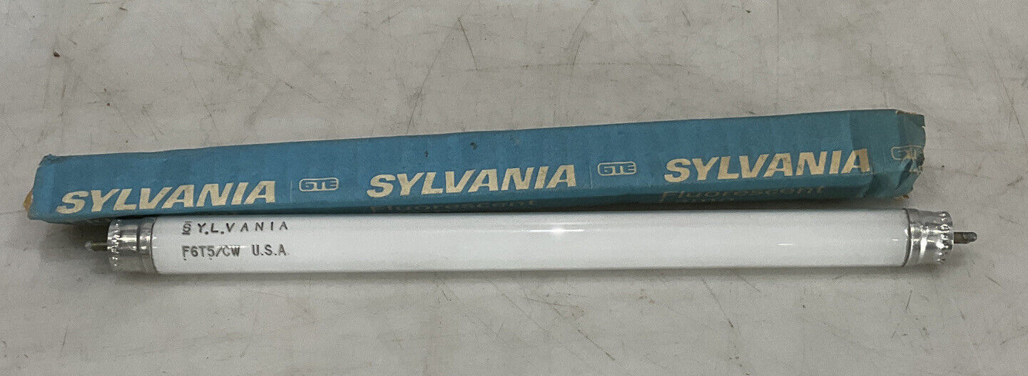 SYLVANIA F6T5/CW FLUORESCENT LIGHT BULB LOT OF 8 476