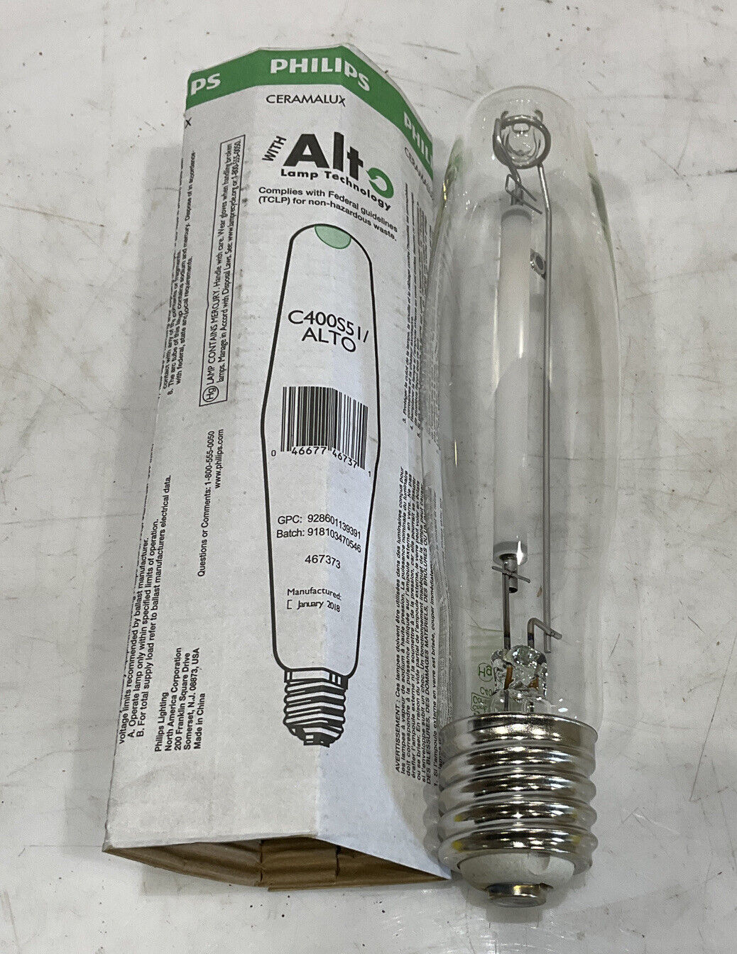 PHILIPS C400S51 ALTO CERAMALUX LAMP 476
