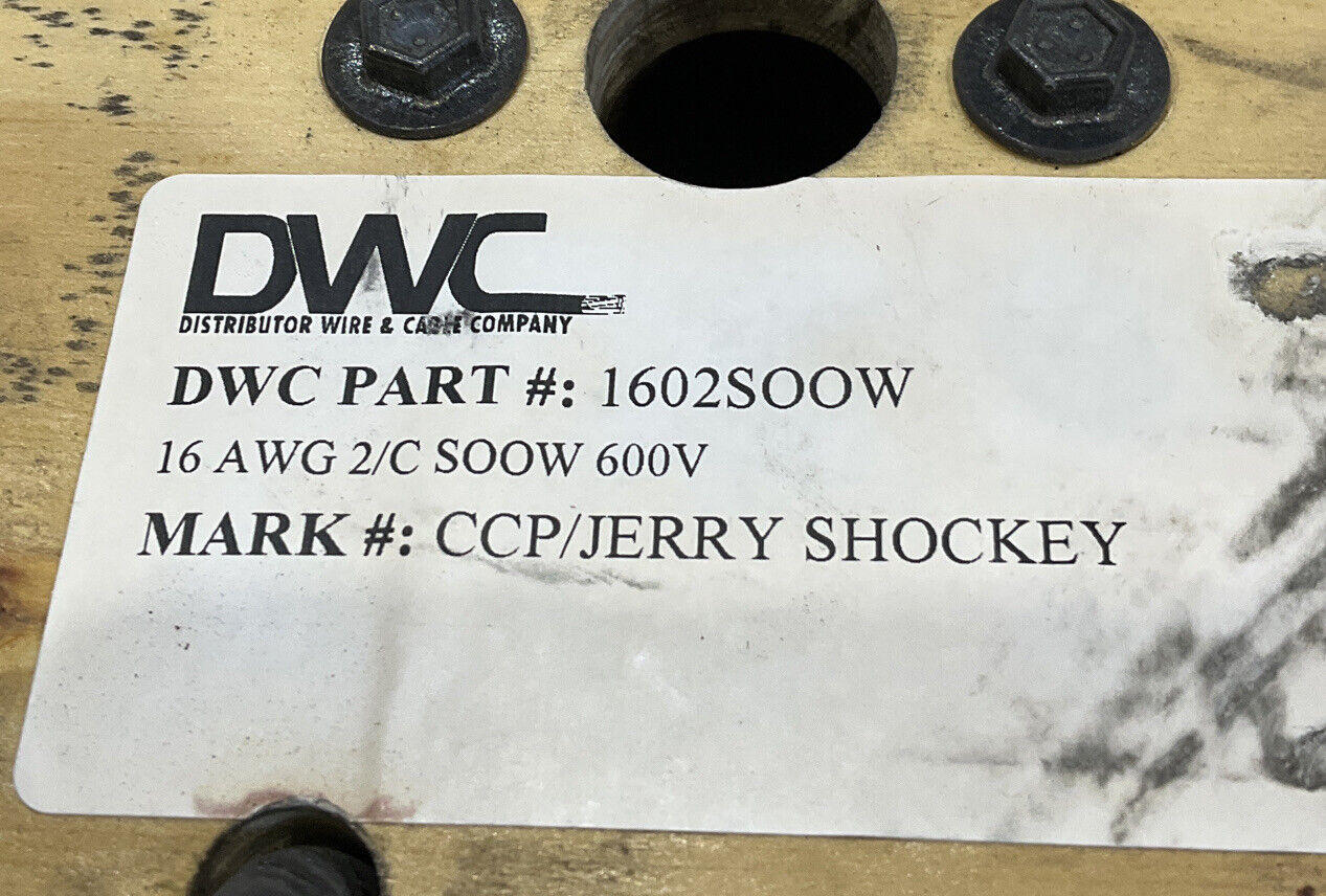 DWC 1602SOOW 2 CONDUCTOR 16 AWG 2/C SOOW 600V 476