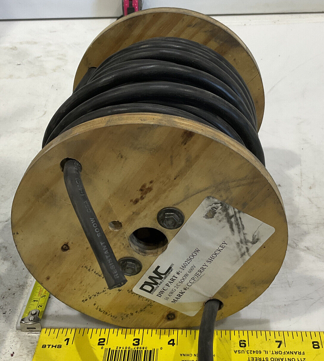 DWC 1602SOOW 2 CONDUCTOR 16 AWG 2/C SOOW 600V 476
