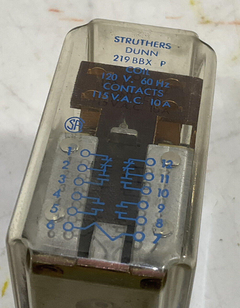 STRUTHERS-DUNN RELAYS 219BBXP 120V 50-60HZ RELAY 476