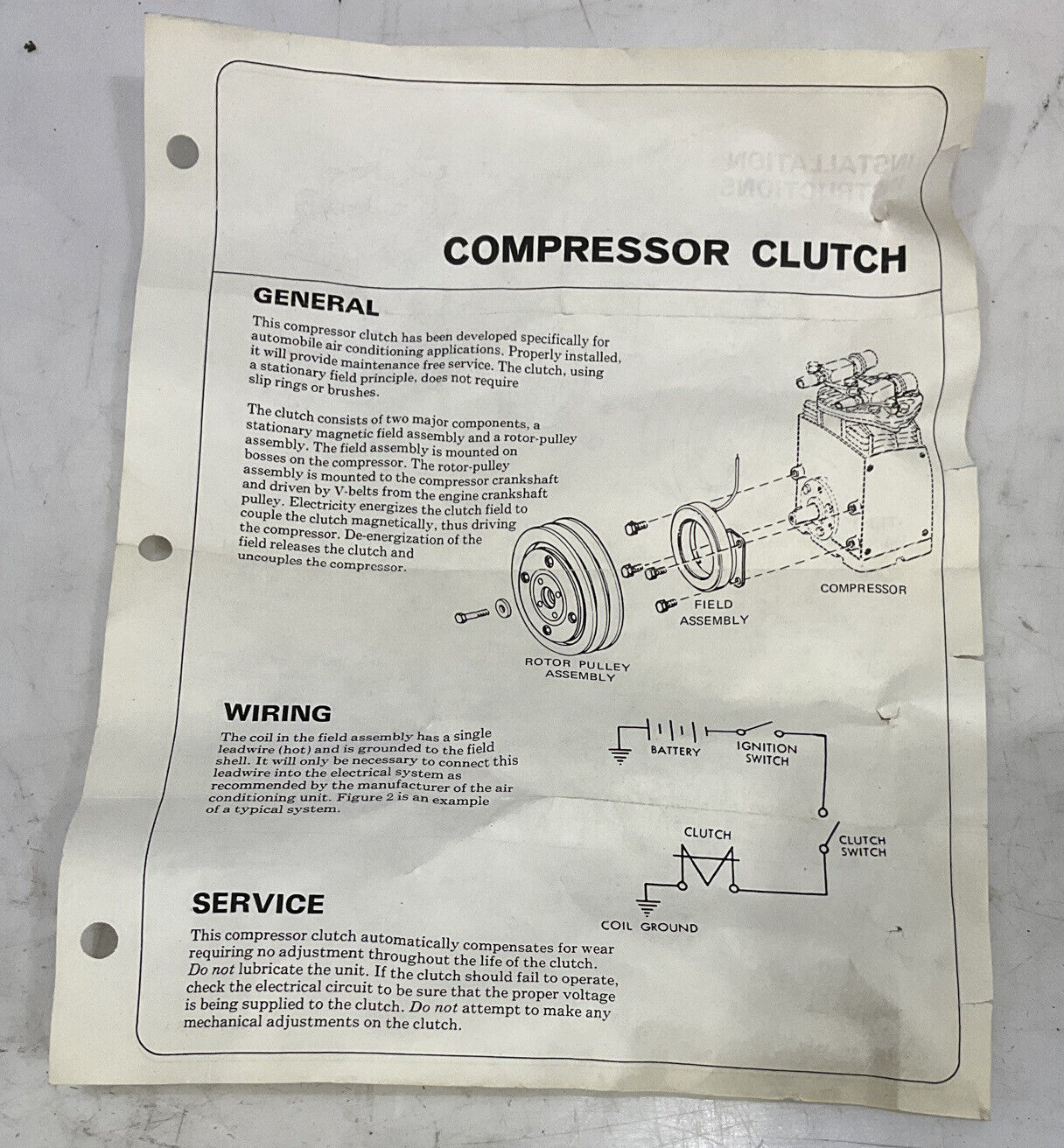 FOUR SEASONS TEMP CONTROL 47980 CLUTCH ASSEMBLY 476