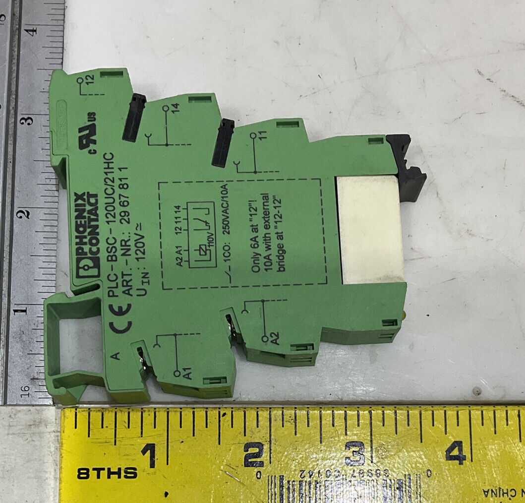 PHOENIX CONTACT PLC-BSC-120UC/21HC CONTACT TERMINAL BLOCK AND RELAY 476