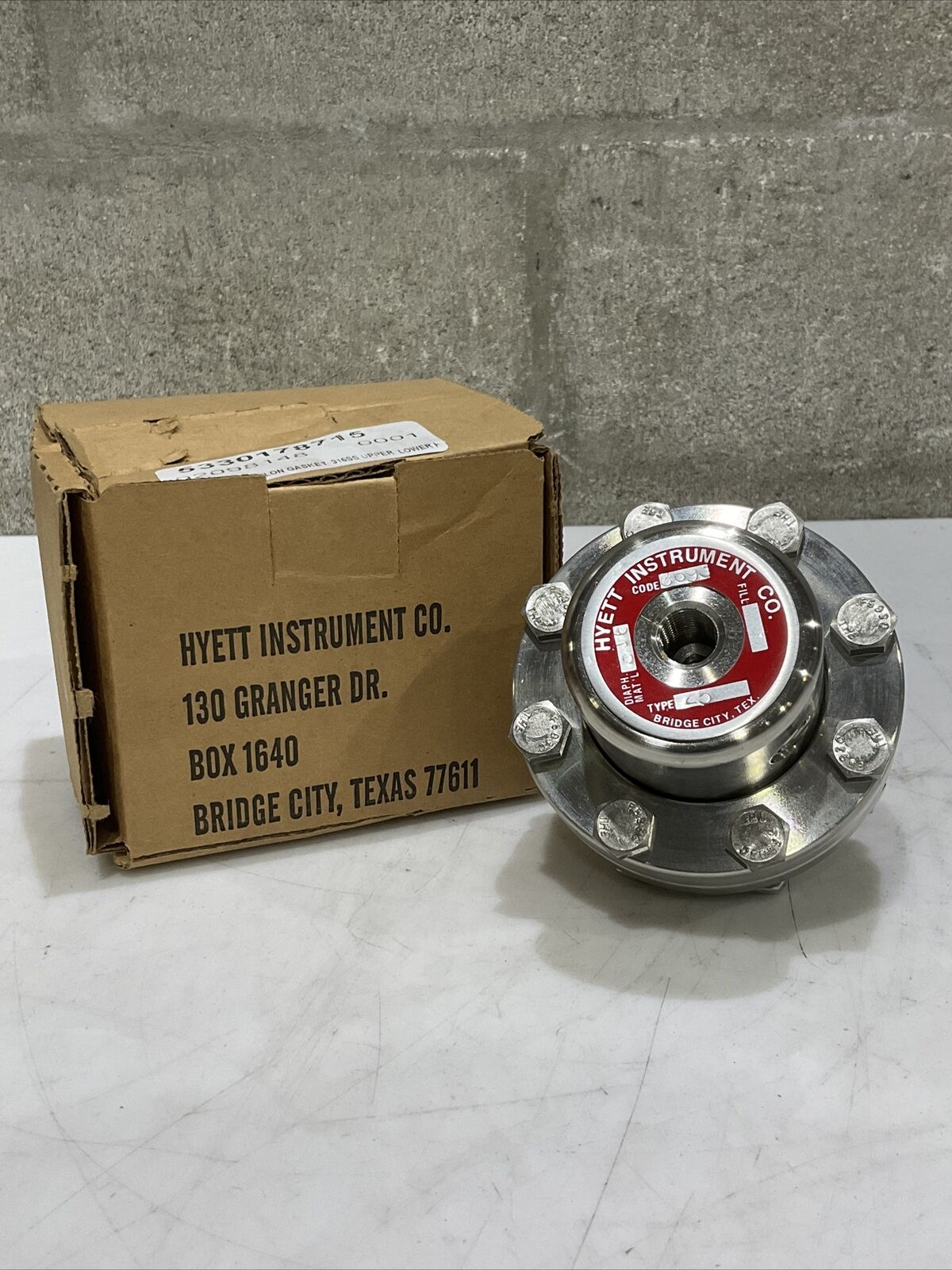 HYETT INSTRUMENT 8693 DIAPHRAGM SEAL TYPE 25 373
