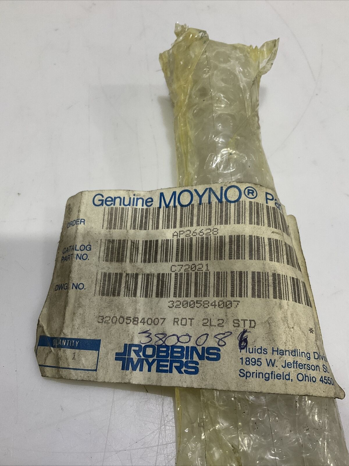 MOYNO C72021 PUMP ROTOR PLATED CARBON STEEL 373