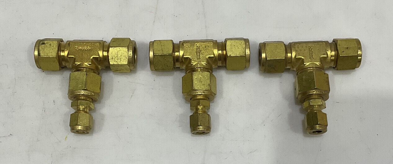 SWAGELOK B-810-3 BRANCH TEE WITH UNION CONNECTOR LOT OF 3 476
