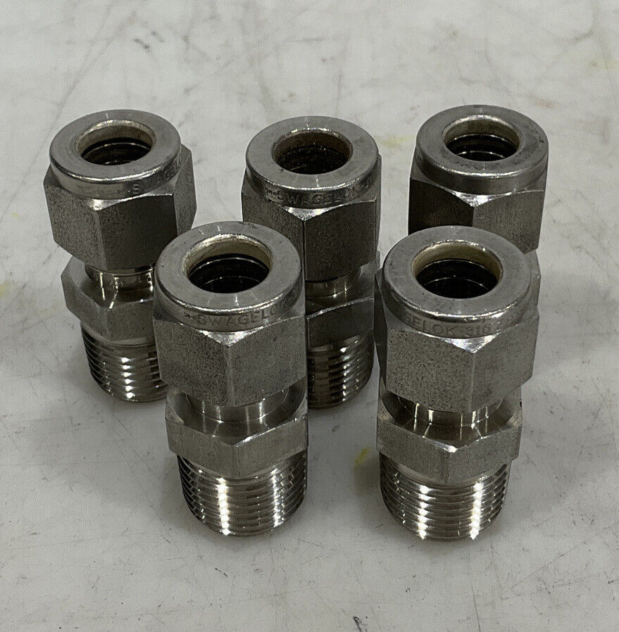 SWAGELOK SS-400-1-6 UNION CONNECTOR LOT OF 5 476