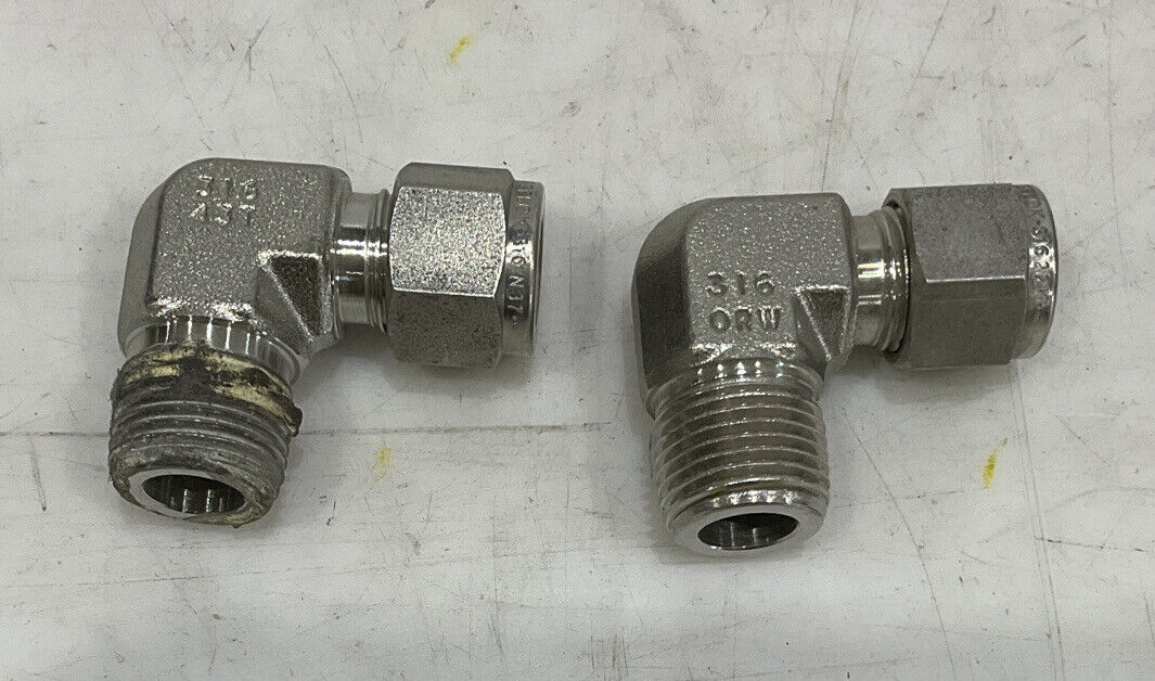 SWAGELOK SS-600-2-6 ELBOW LOT OF 2 476