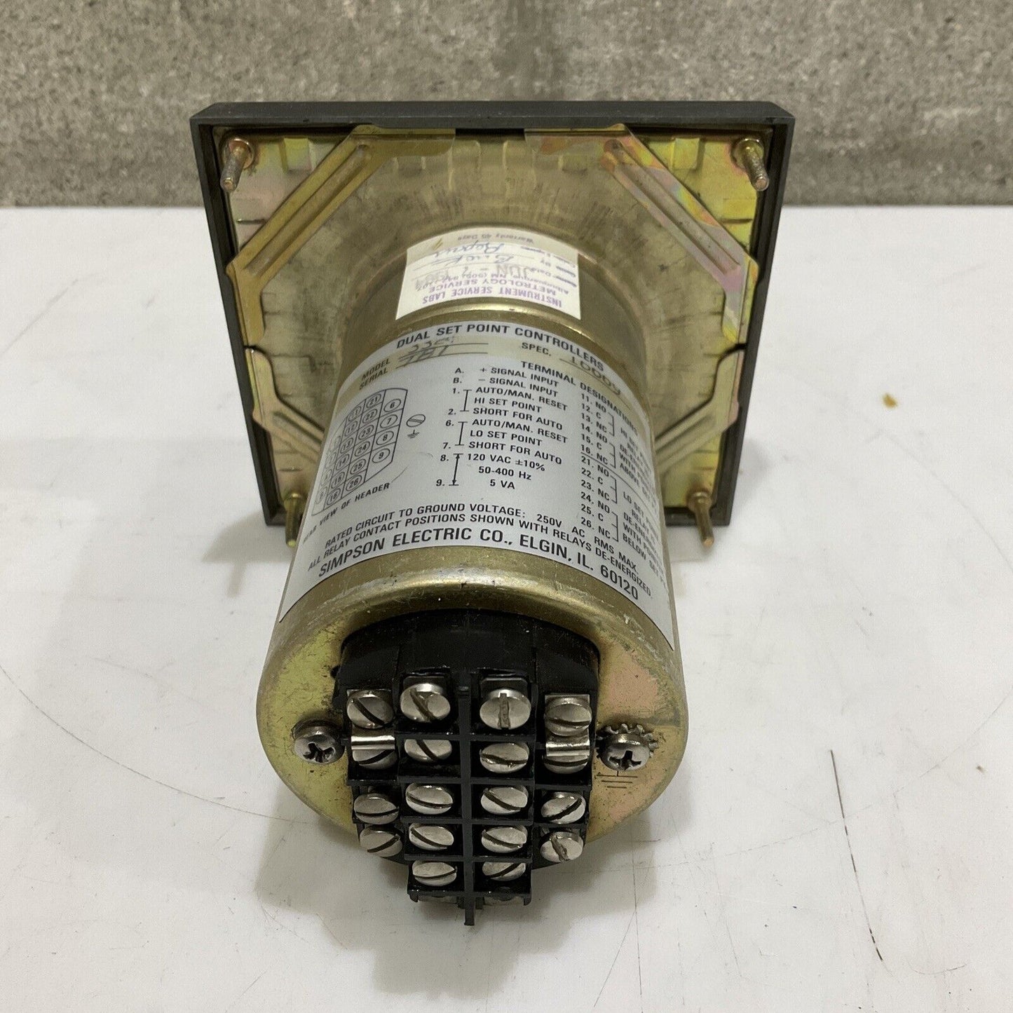 SIMPSON 3324XA 12071 DUAL SET POINT CONTROLLER 0-150 AC AMPS 0-3DC 373