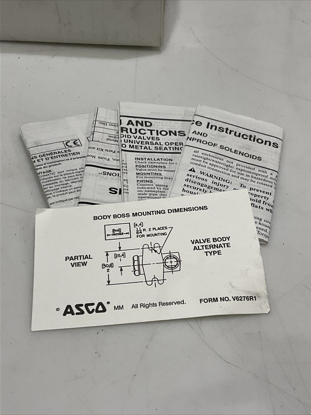 ASCO EF8300D55F SOLENOID VALVE 3-WAY 1/8 373