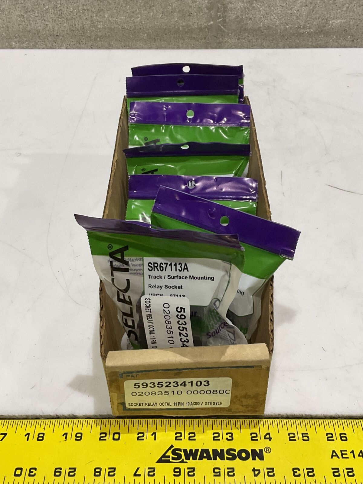 SELECTA SR67113A RELAY SOCKET 11PIN 10A 300V LOT OF 8 373