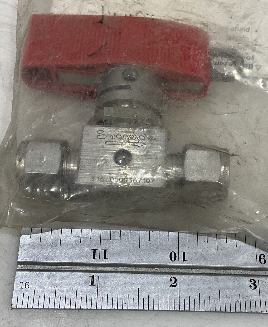 SWAGELOK SS-43GVS6-LL-RD BALL VALVE 476