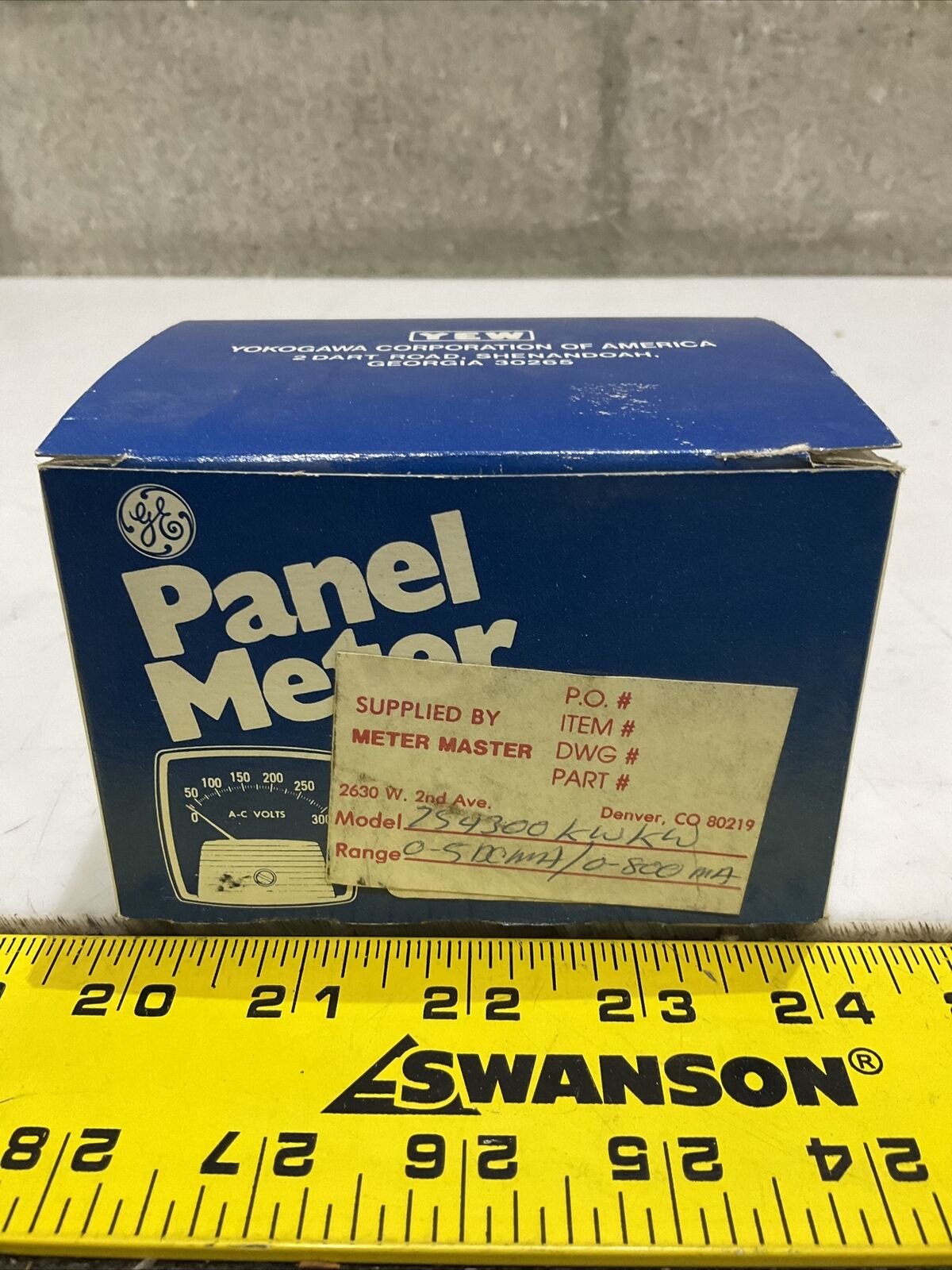 GE 754300KWKW 254329ECZZ PANEL AMMETER 0-5DCMA 0-800MA LOT OF 2 373