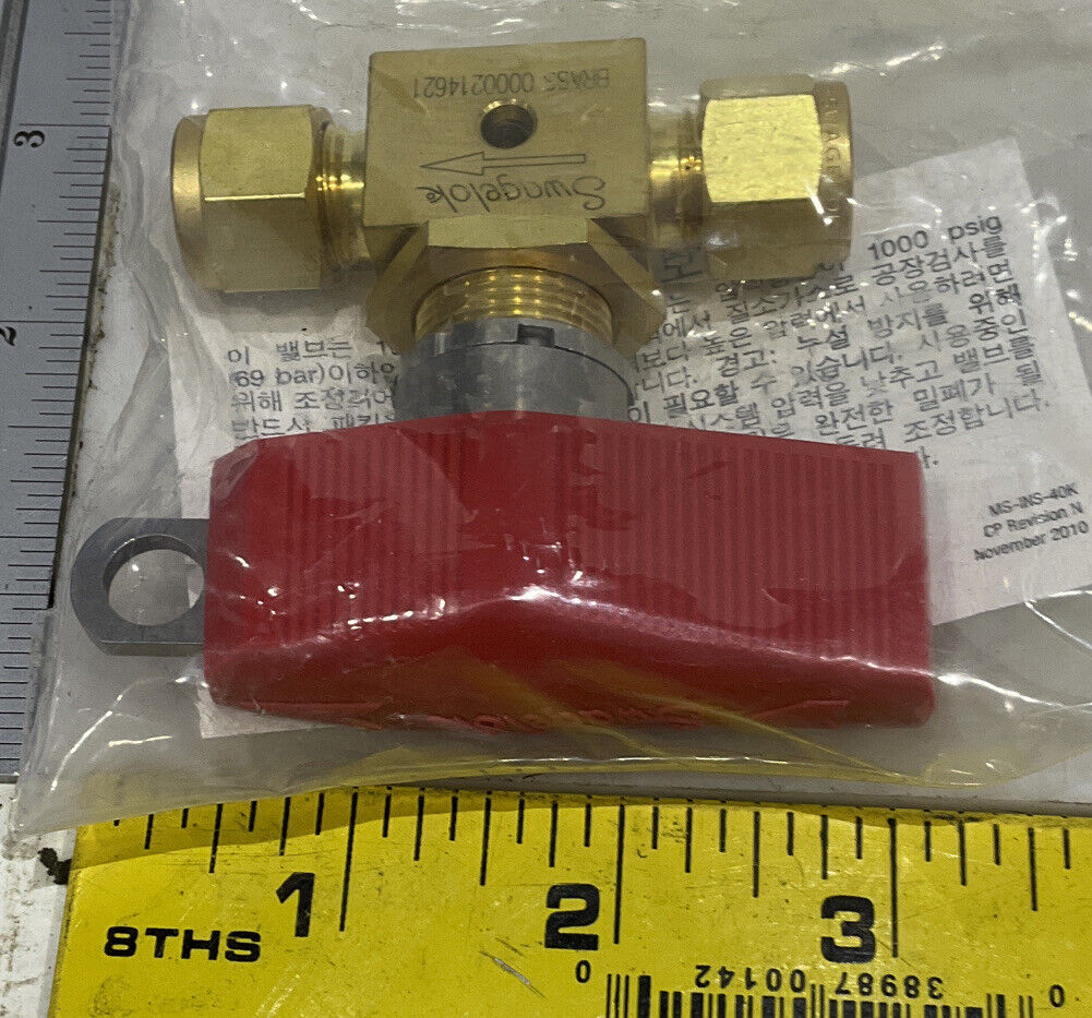 SWAGELOK B-43VS6-LL-RD BALL VALVE 0000214621 476