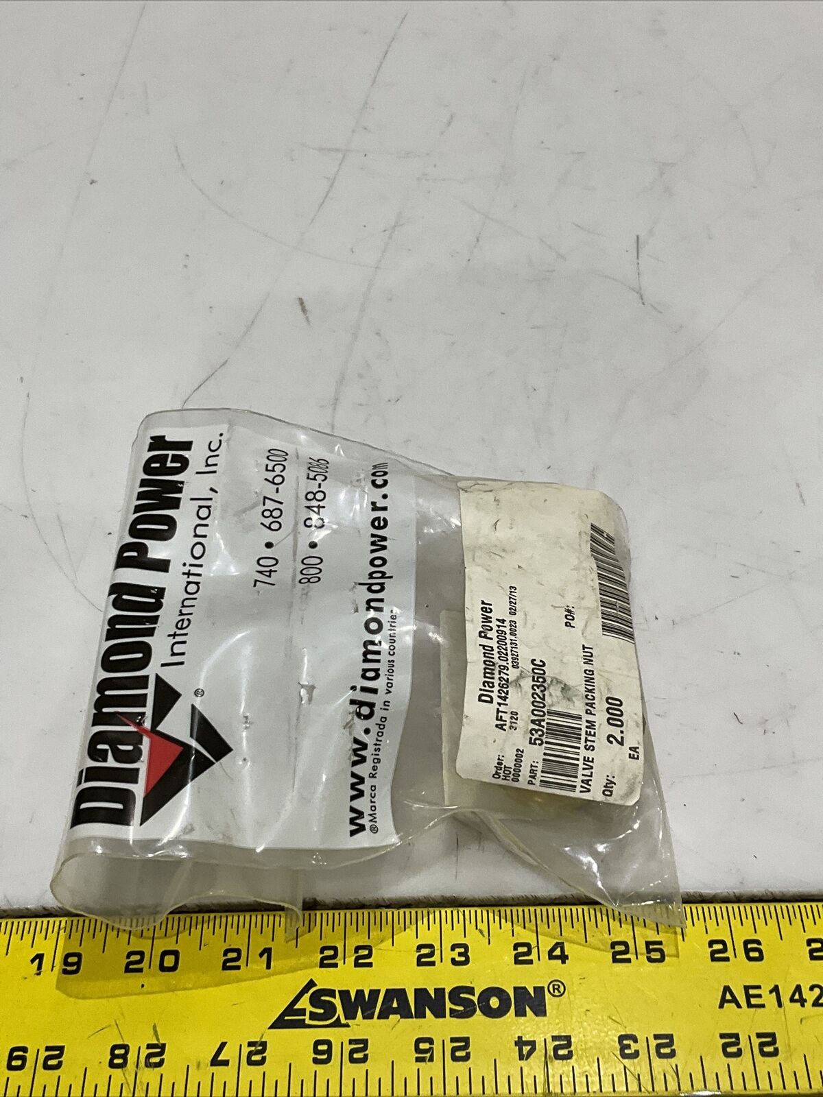 DIAMOND POWER 53A002350C VALVE PACKING NUT LOT OF 2 373