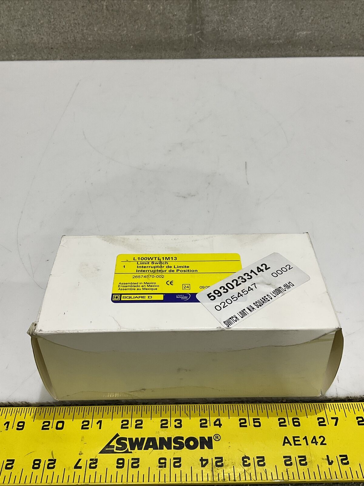 SQUARE D L100WTL1M13 LIMIT SWITCH 600V 373