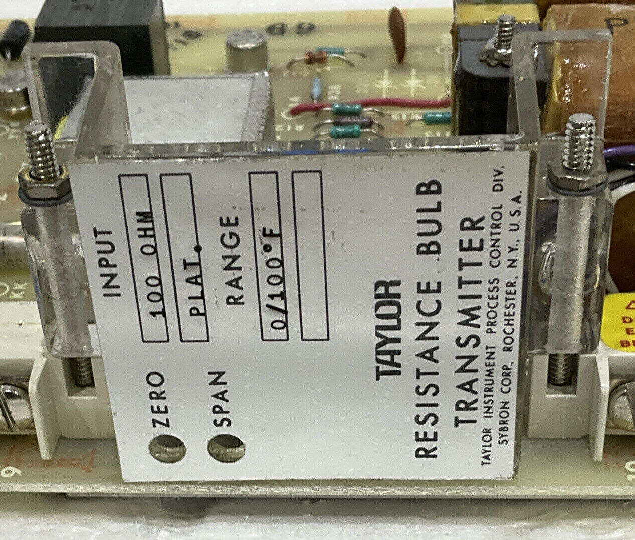 TAYLOR ONE RT 1002TK14810-11617E RESISTANCE BULB TRANSMITTER 373