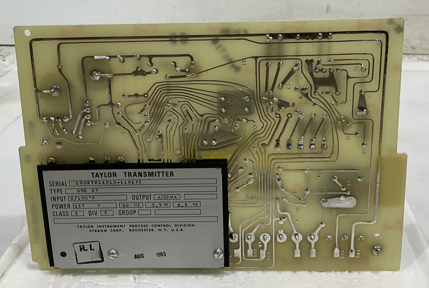 TAYLOR ONE RT 1002TK14810-11617E RESISTANCE BULB TRANSMITTER 373