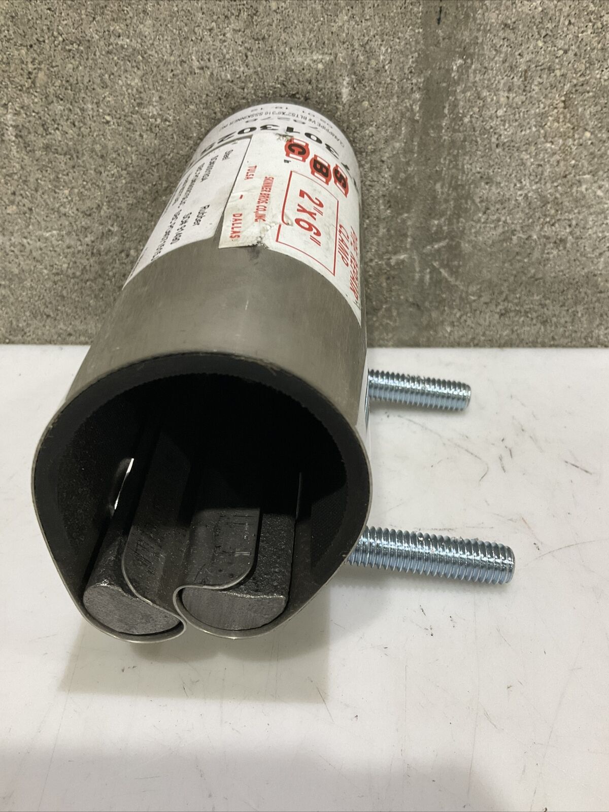 SKINNER 2”X 6” PIPE REPAIR CLAMP 316SS 373