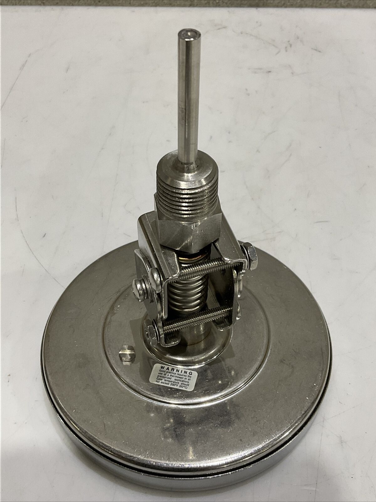 REOTEMP J BIMETAL THERMOMETER 2.5” STEM 5” ADJ RESET 50-300 F 1/2” NPT 373
