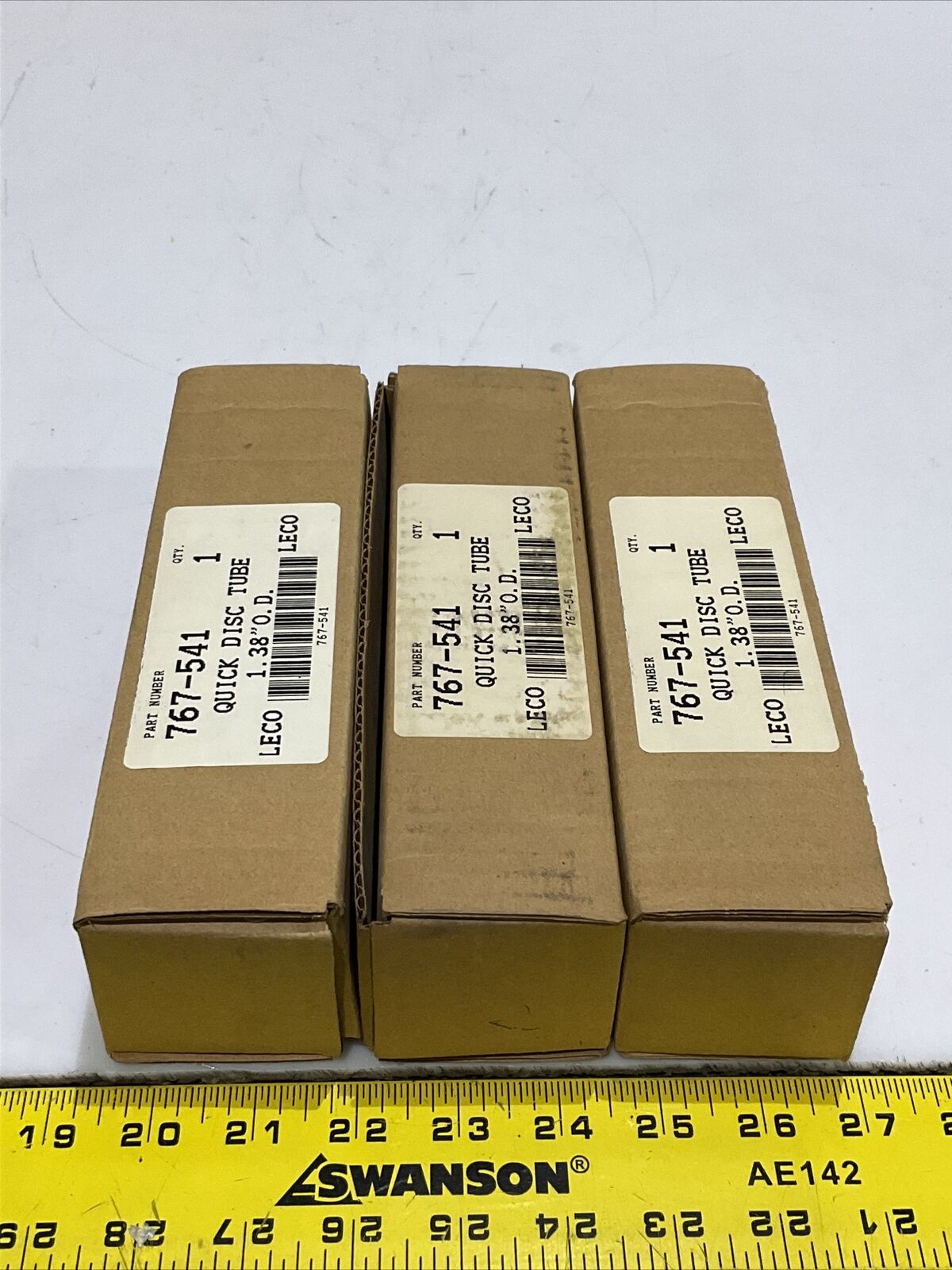 LECO 767-541 QUICK DISC GLASS PURIFIER TUBE 1.38” LOT OF 3 373