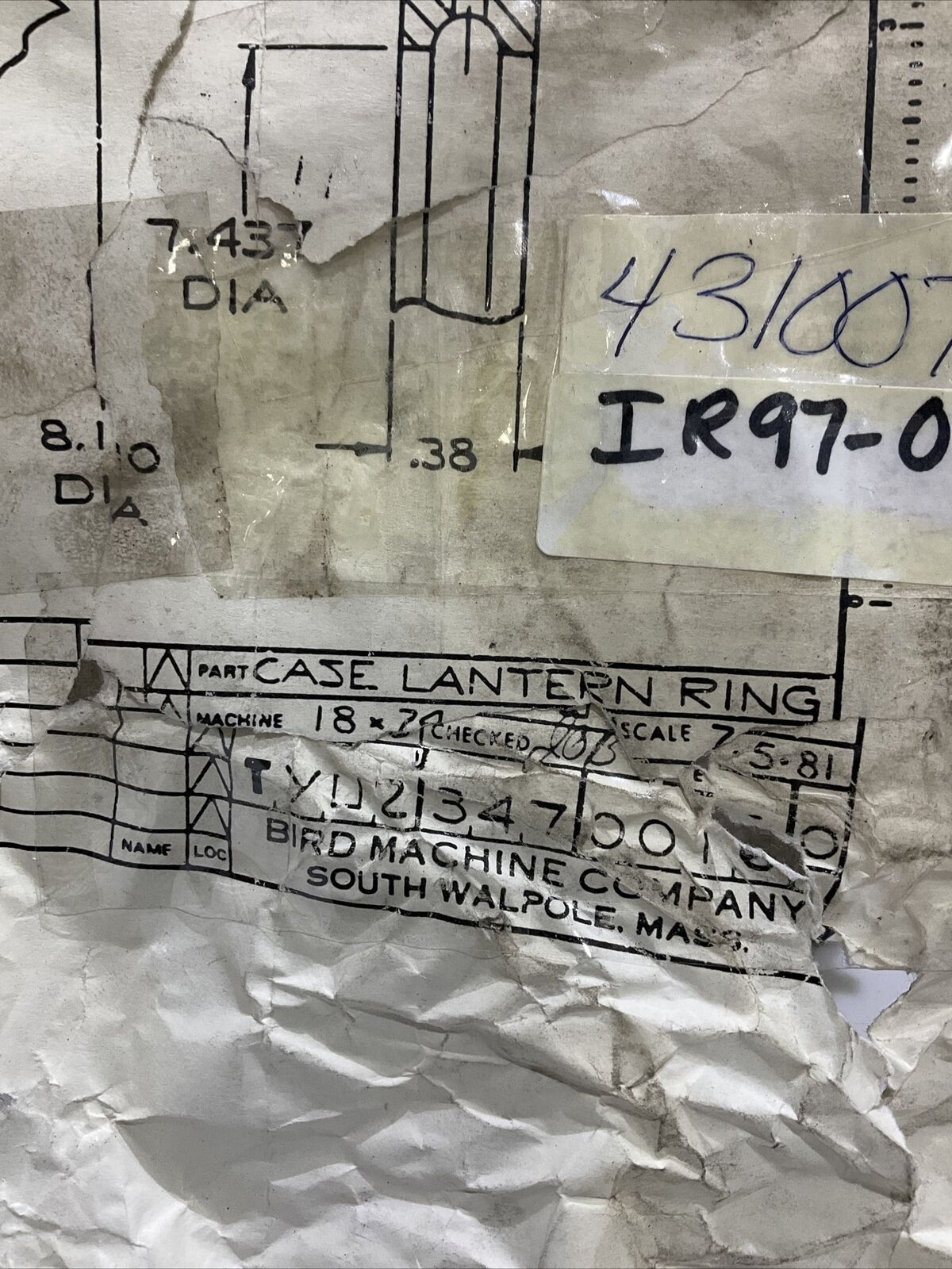 BIRD MACHINE COMPANY VLB2 024 00083 Q/Q VLB202400083QZQ BUSHING VINTAGE 373
