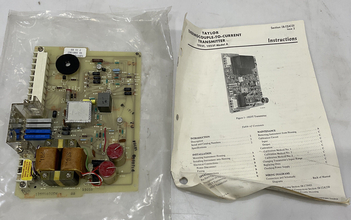 TAYLOR 1023TMODEL A THERMOCOUPLE-TO-CURRENT TANSMITTER 476