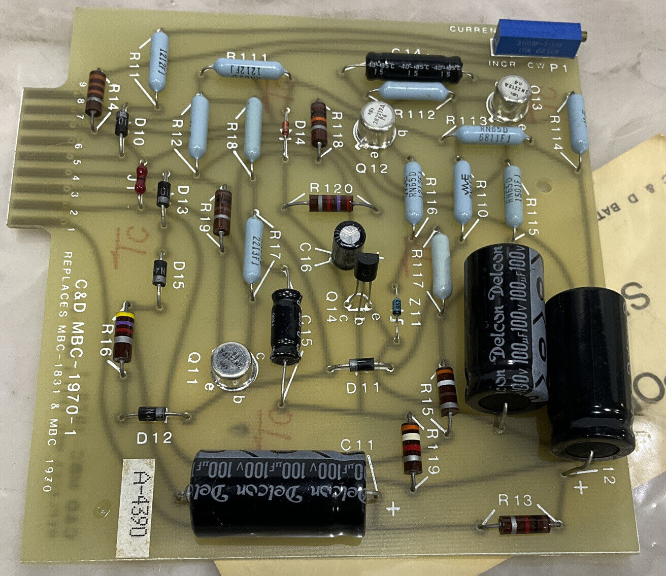C&D BATTERIES MBC-1970-1 CURRENT LIMIT ADJ 373