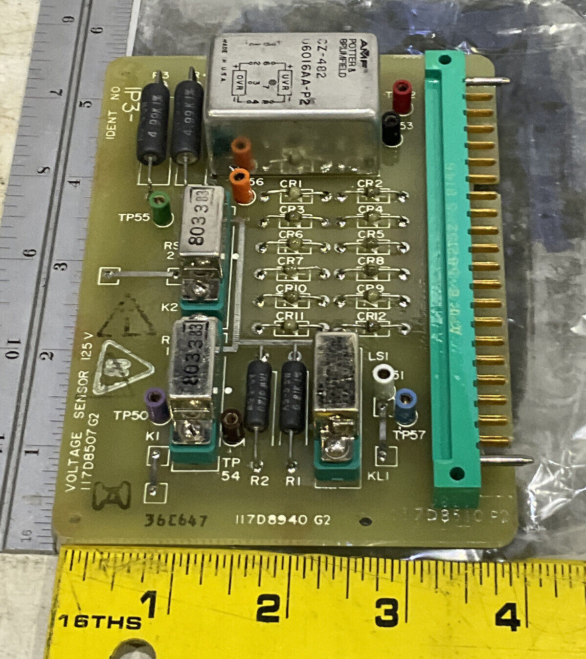 GENERAL ELECTRIC 1P3 VOLTAGE SENSOR 125V 117D8507G2 373