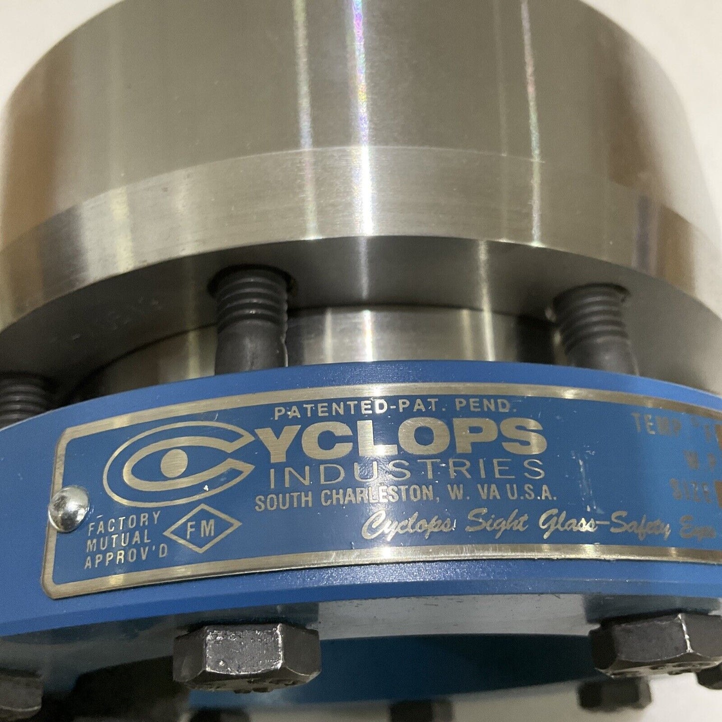 CYCLOPS 107053 SIGHT GLASS ASSEMBLY 4” X 1-15/16 450 TEMP 4WHS 150WP 373