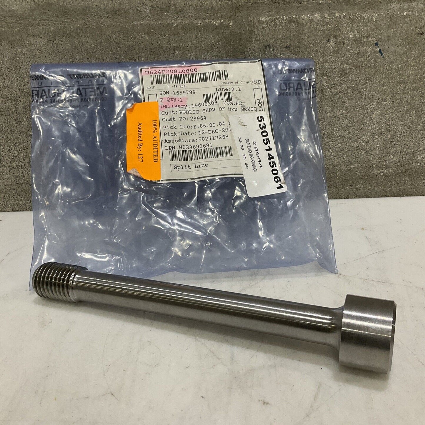 GENERAL ELECTRIC U624P208L0800 TURBINE BOLT 373