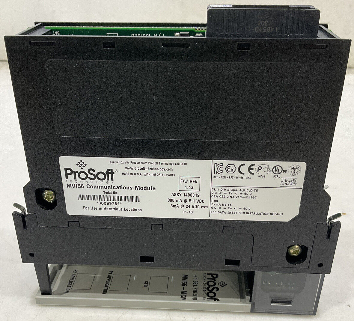 PROSOFT MVI56-MCM COMMUNICATIONS MODULE 373