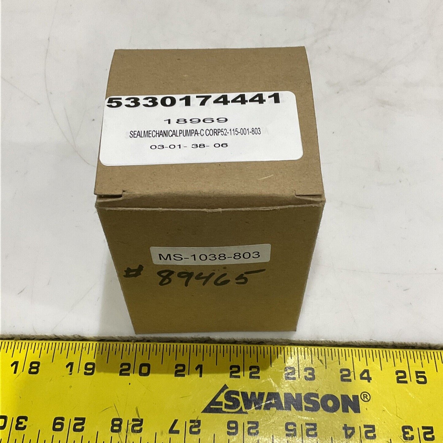 A-C PUMP 52-115-001-803 MS-1037-803 MECHANICAL PUMP SEAL 373