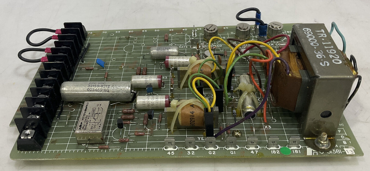RELIANCE ELECTRIC 0-51381-13 PRINTED CIRCUIT CONTROLLER CARD 39C 373