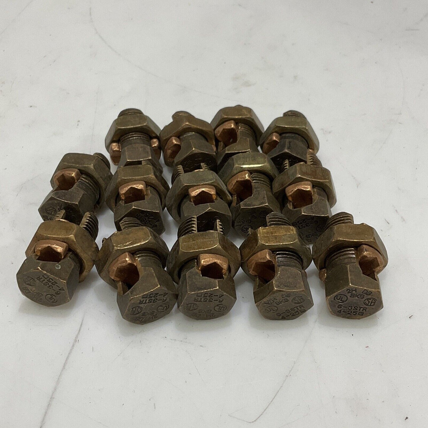 THOMAS & BETTS 2H DB 6-3STR 4-25 SPLIT BOLT CABLE CONNECTOR LOT OF 14 373