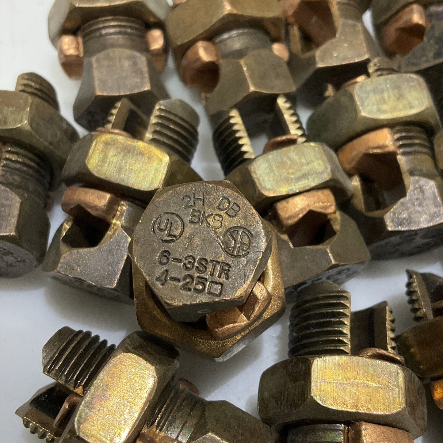 THOMAS & BETTS 2H DB 6-3STR 4-25 SPLIT BOLT CABLE CONNECTOR LOT OF 14 373